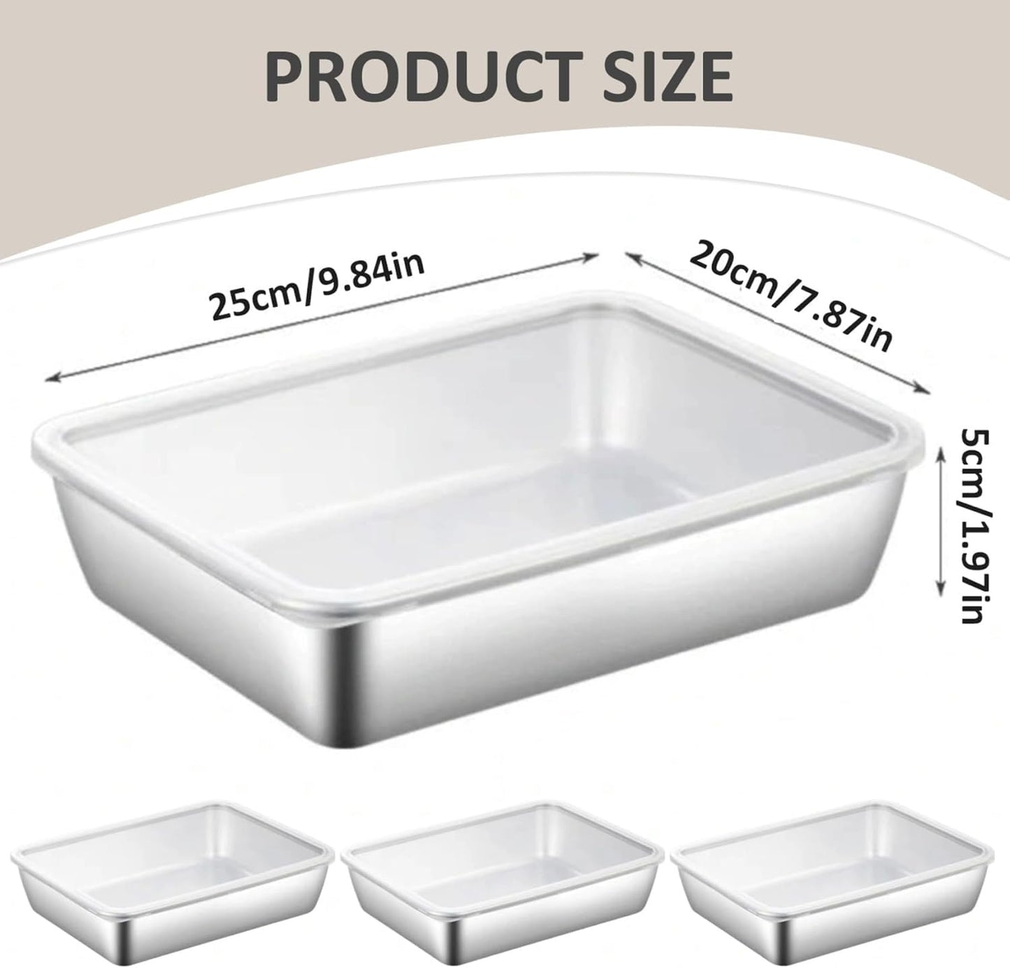 Thickened Stainless Steel Food Box (BUY 1 GET 1)