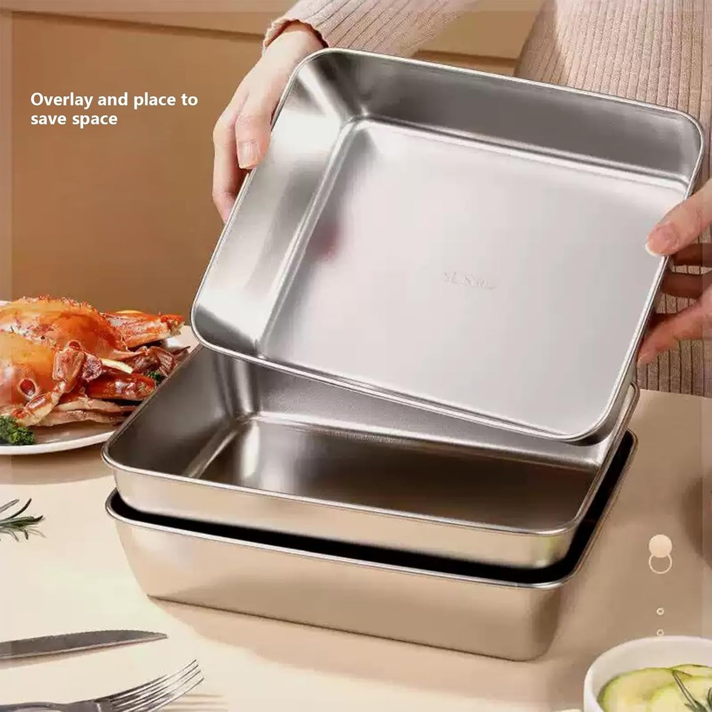 Thickened Stainless Steel Food Box (BUY 1 GET 1)