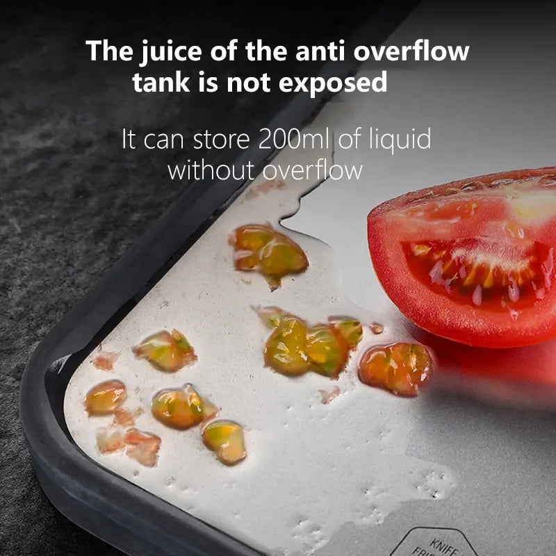 Dual-Sided Stainless Steel Cutting Board (Free Printed Knife)