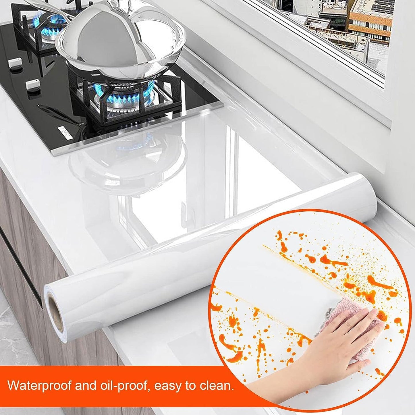 Oil Proof Transparent Kitchen Wallpaper