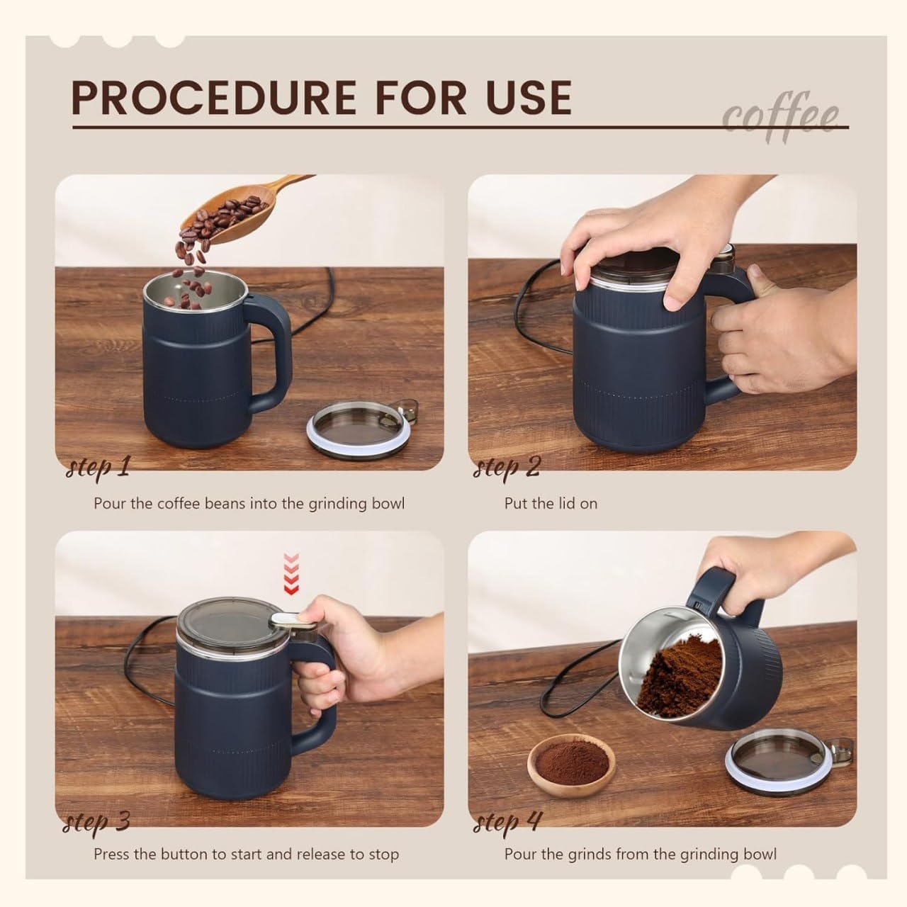 Super Fast Portable Electric Masala Grinder