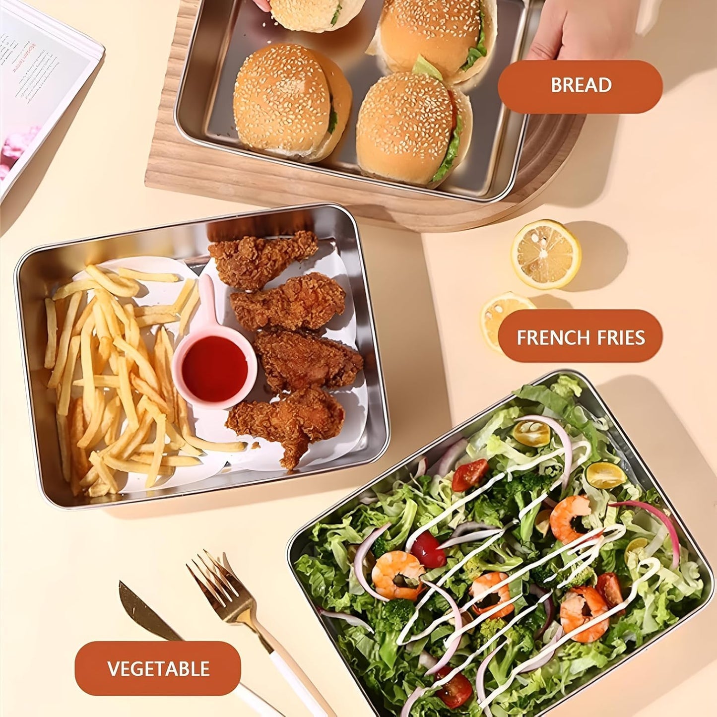Thickened Stainless Steel Food Box (BUY 1 GET 1)
