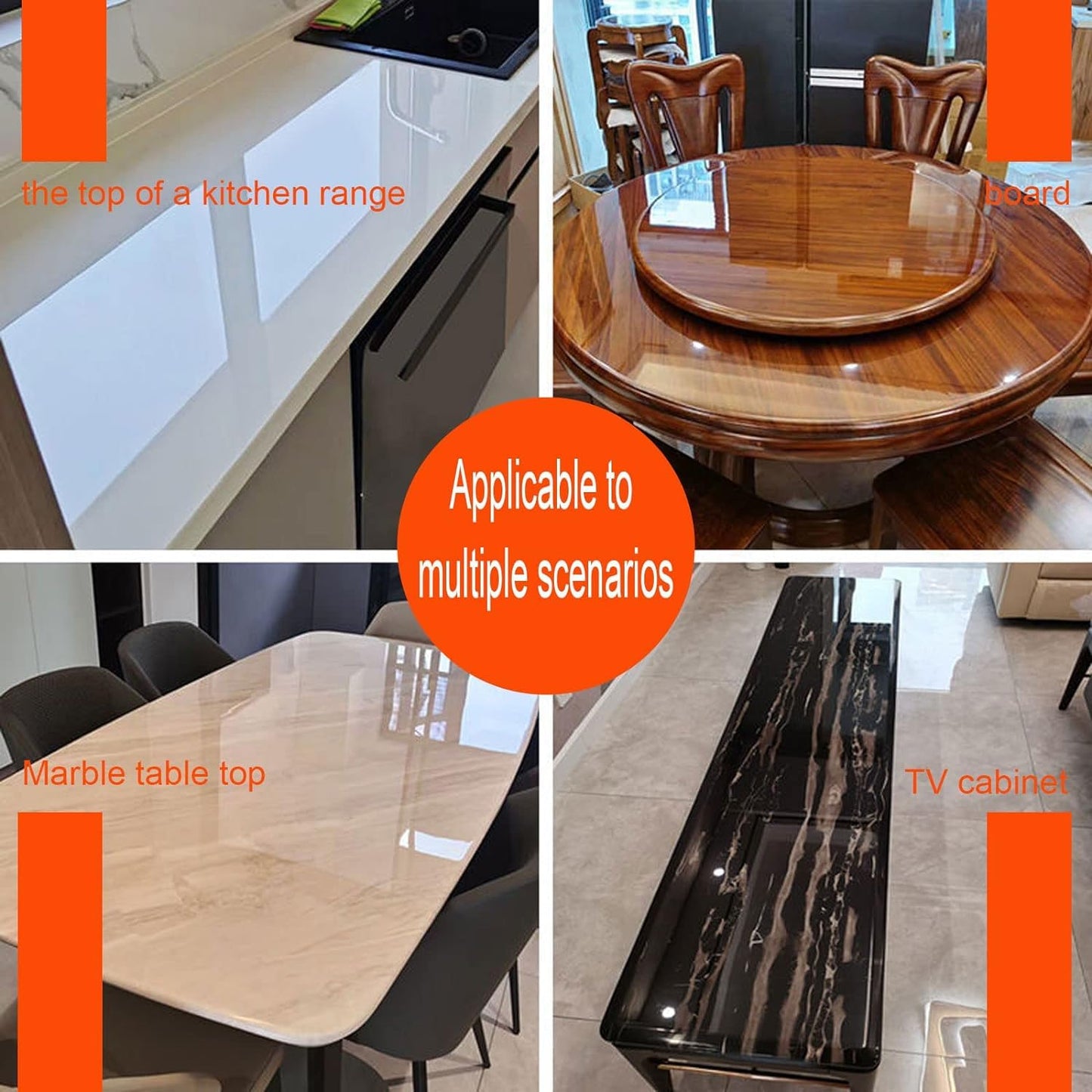 Oil Proof Transparent Kitchen Wallpaper