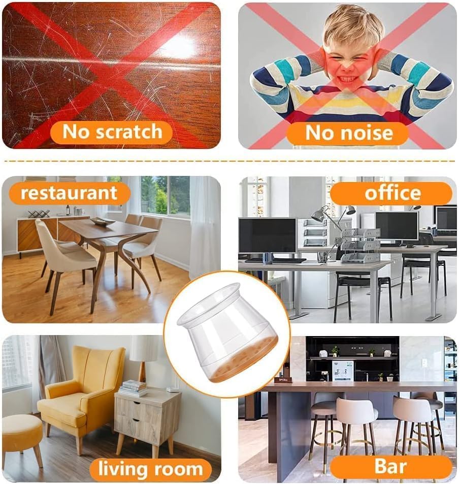 Small Chair Leg Floor Protectors