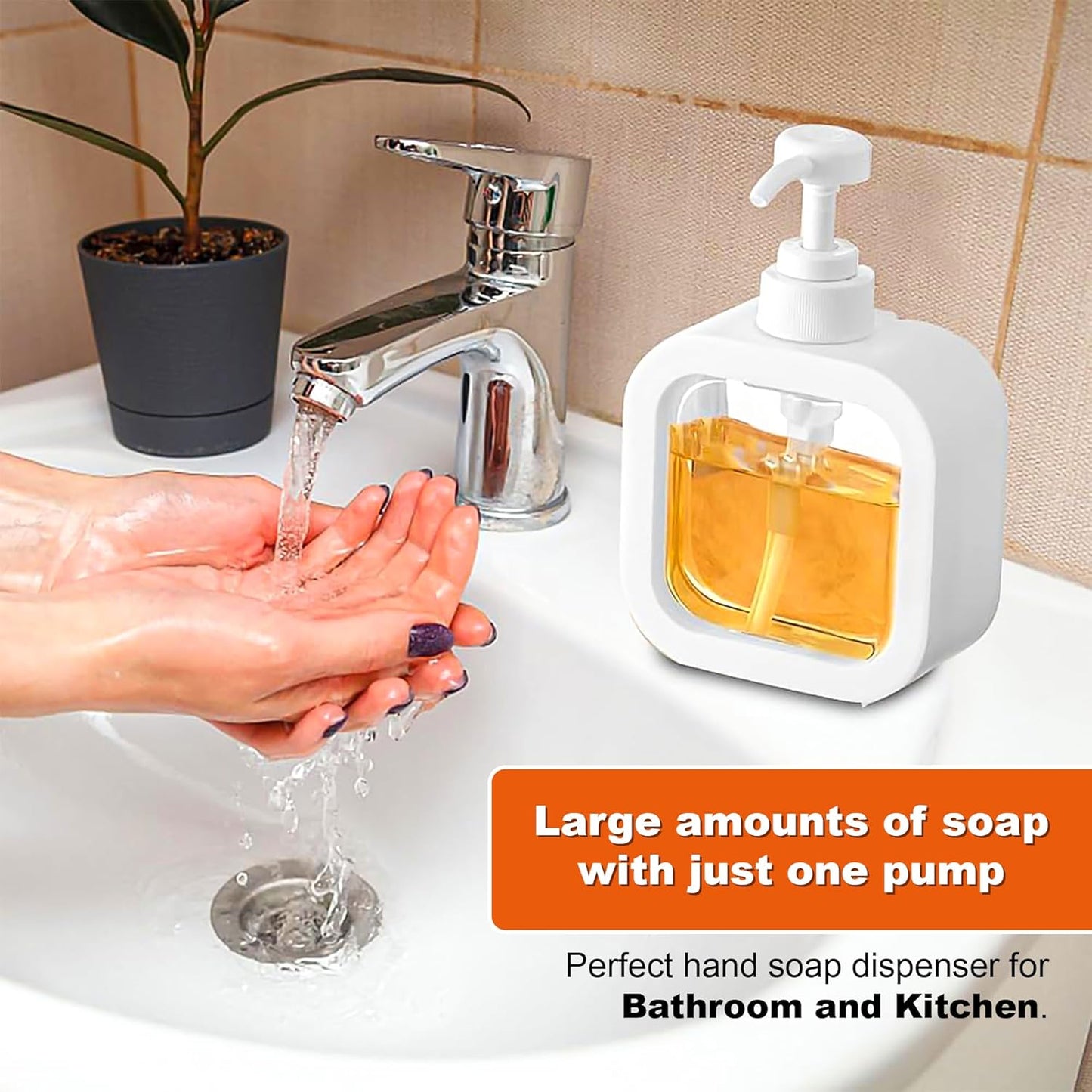 Square Shape Soap Dispenser (350ml)