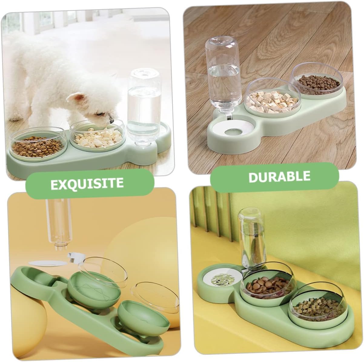 3 in 1 Pet Food & Water Dispenser Bowls