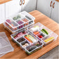 5 Compartment Plastic Divided Veggie Tray with Lid