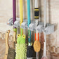 Wall Mounted Mop Holder with 4 Slot & 5 Hooks