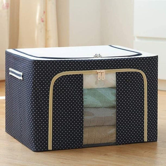 Foldable Storage Boxes for Clothes with Zip (66 Litre)