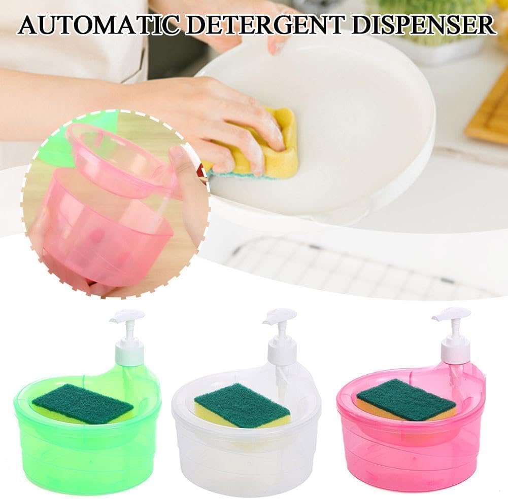 2-in-1 Liquid Soap Dispenser (Free Sponge)