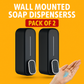 Wall-Mounted Liquid Soap Dispenser 350ml (Pack of 2)