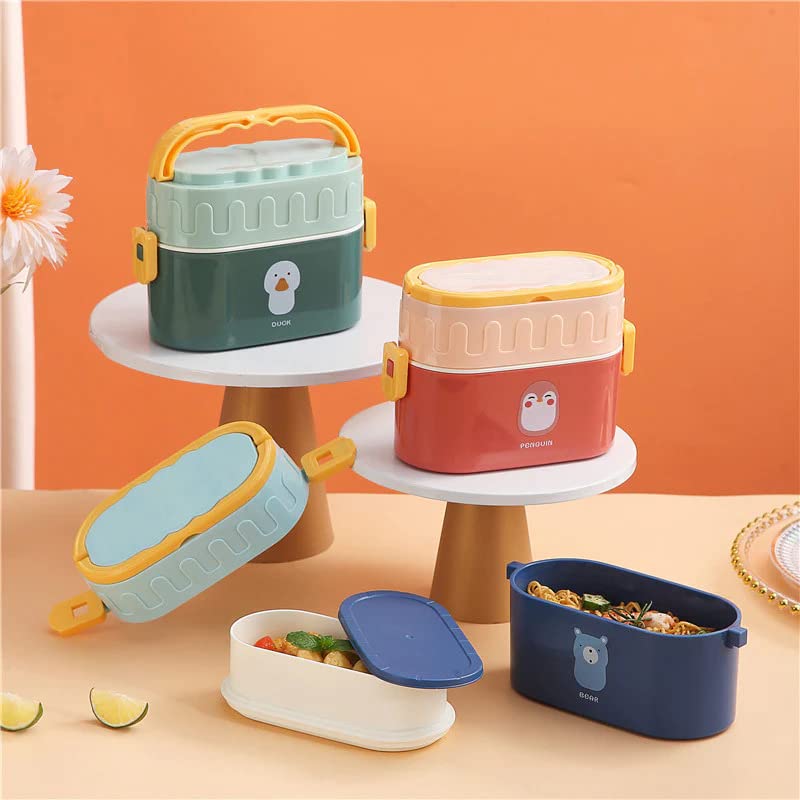 Two Compartment Lunch Box with Adorable Handles