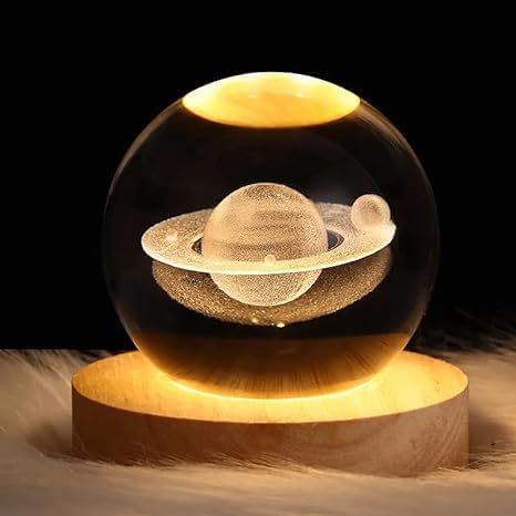 3D Galaxy Crystal Ball Night Lamp