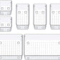 7Pcs Acrylic Drawer Storage Organiser