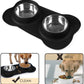 Stainless Steel Pet Food Bowl with Foldable Silicon Mat