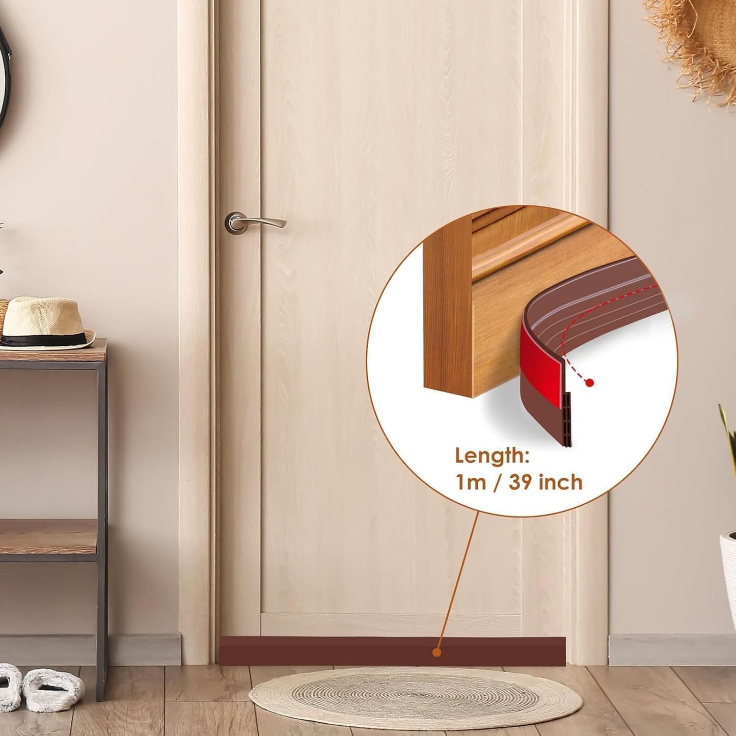 Silicon Door Bottom Sealing Strip (39 Inch)