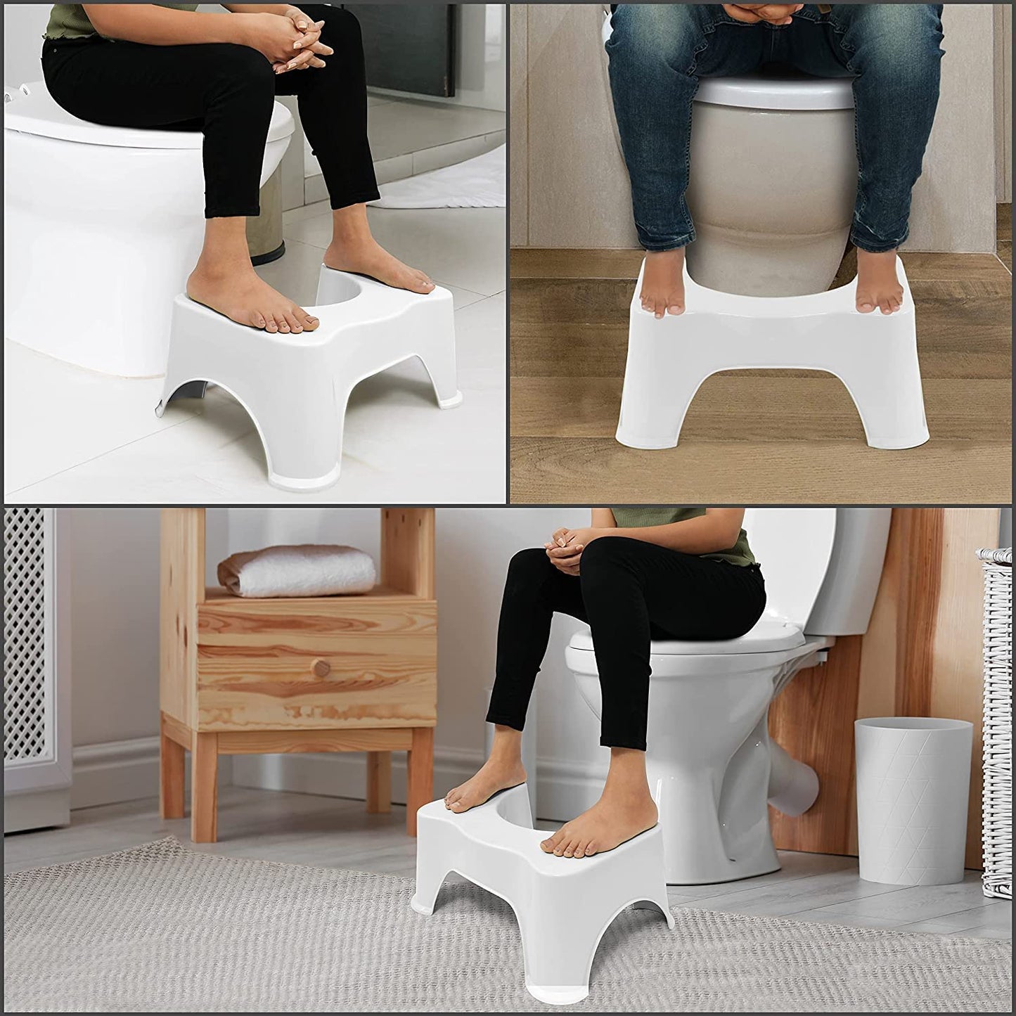 Non-Slip Folding Squatting Toilet Stool