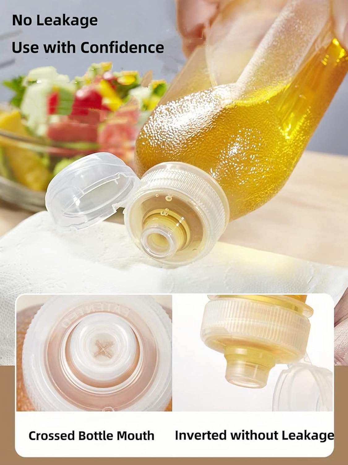 Condiment Squeeze Bottles Flip Top Cap (500ml)