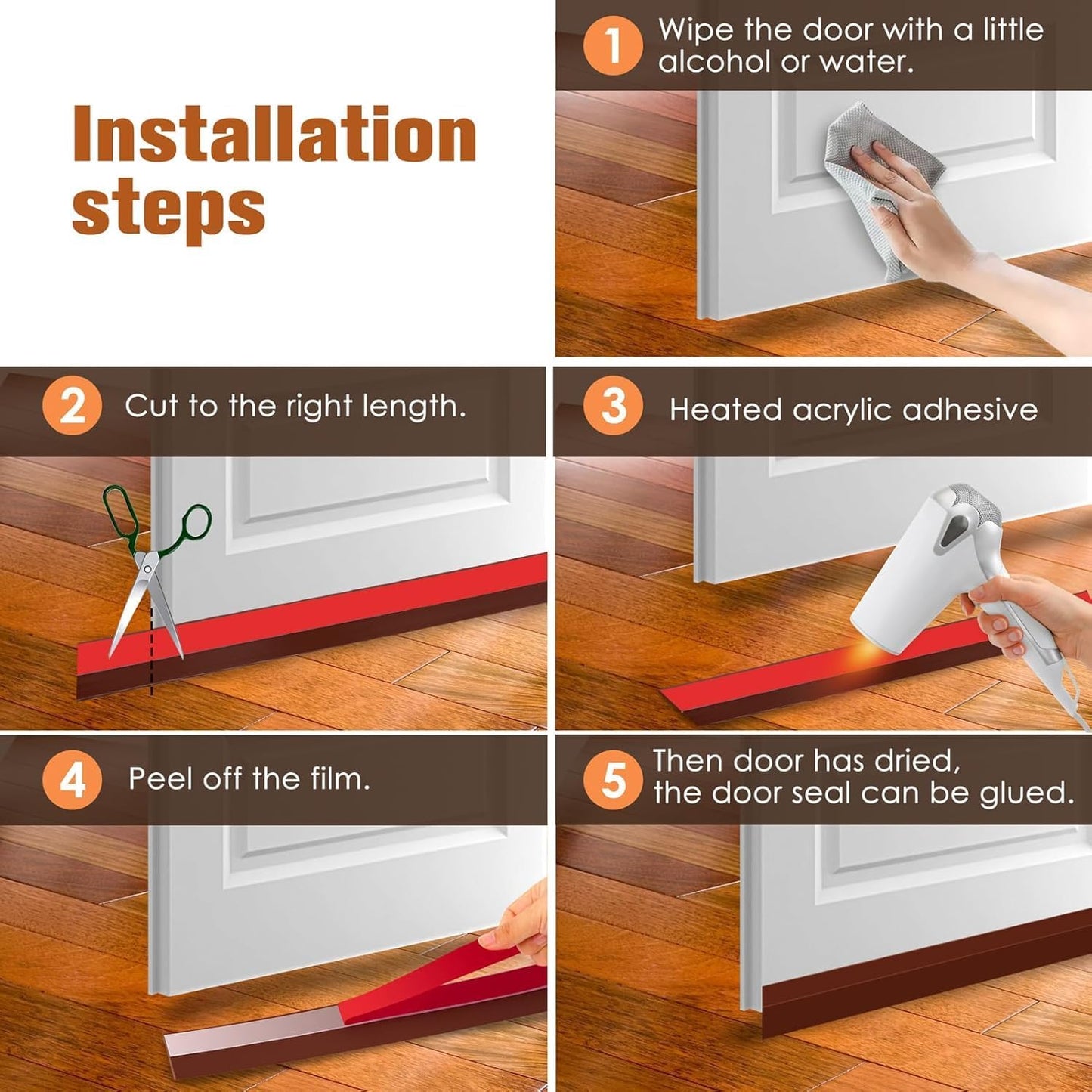 Silicon Door Bottom Sealing Strip (39 Inch)
