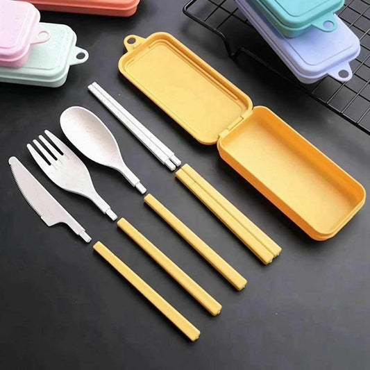 Plastic Spoon, Fork, Knife and Chopsticks Set