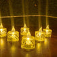 Flameless and Smokeless Decorative Crystal Candles (4 Pieces)