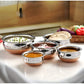 Stainless Steel & Copper Fusion With Lid Cookware Set of 5