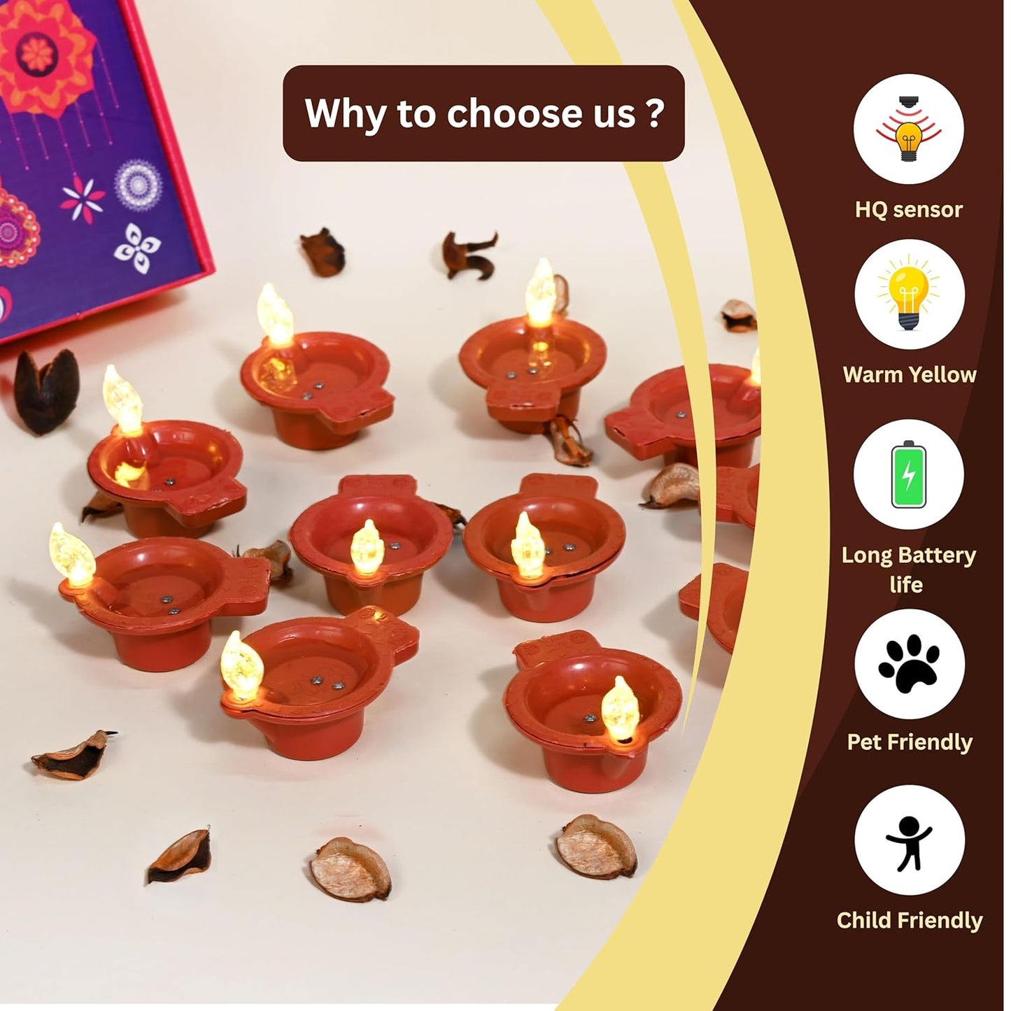 DivyaLite™ Smokeless LED Pooja Diyas