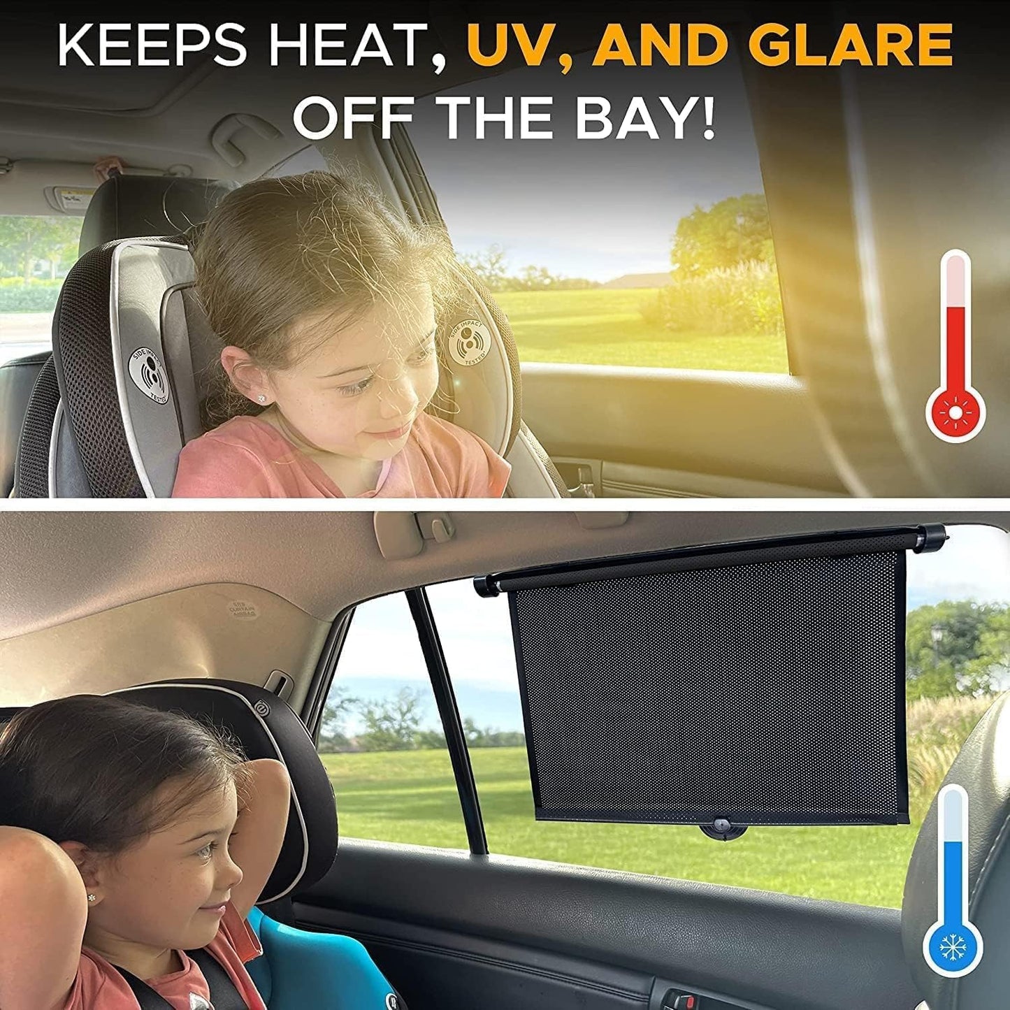 Automatic Car Retractable Window Sunshade