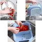 Collapsible Vegetables Drain Basket With Adjustable Strainer