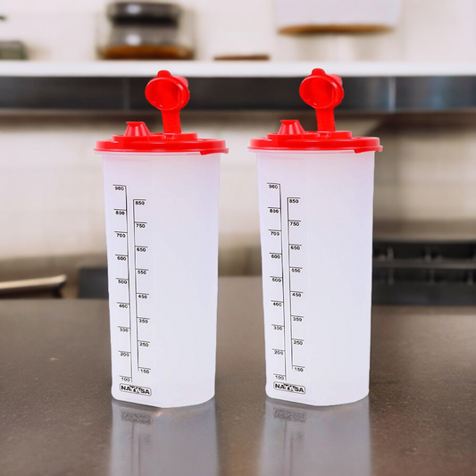 Plastic Cooking Oil Dispenser-Pack of 2 (1100ml)